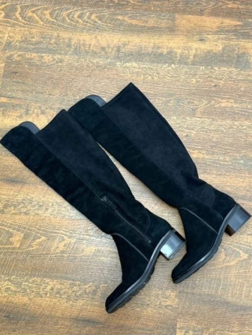 Cole Haan Women's Calgary W24672 Boots Black Suede Over Knee Grand OS Size 6B